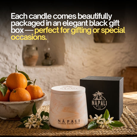 Na Pali Orange Moon Ibiza Scented candle | Sweet Orange, Neroli and Petitgrain