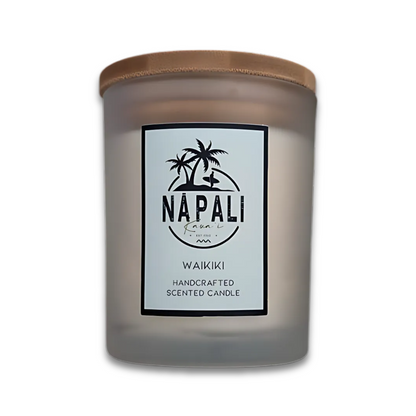 NĀ PALI Handcrafted Hawaiian Candle | Crackling Wick | WAIKIKI | Tropical Scent